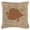 Brown, variant on Fish - Tang Fish Burlap and Orange Indoor & Outdoor Decorative Fabric Pillow - 18 x 18 in.