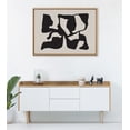thumbnail image 7 of Kate and Laurel Sylvie Distorted Shapes of Black and Tan Framed Canvas Wall Art by The Creative Bunch Studio, 31.5x41.5 Natural, Modern Abstract Bold Art for Wall, 7 of 7