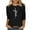 Black, variant on 3/4 Sleeve Shirts for Women Easter Christian T-shirts Jesus Cross Print Graphic Tees Loose Fit Mid-length Casual Crewneck Tee Tops Wine XL