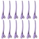thumbnail image 1 of 12pcs Salón Peluquería Corte de Pelo Pinzas de Agarre de Púrpura Zulema Clip de corte de cabello de salón, 1 of 7
