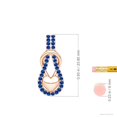 thumbnail image 3 of ANGARA Natural Sapphire Infinity Knot Pendant with Puffed Heart in 14K Rose Gold for Women (Size-1.3mm) | September Birthstone, Anniversary, Jewelry Gift for Women | Natural Blue Sapphire Necklace, 3 of 8