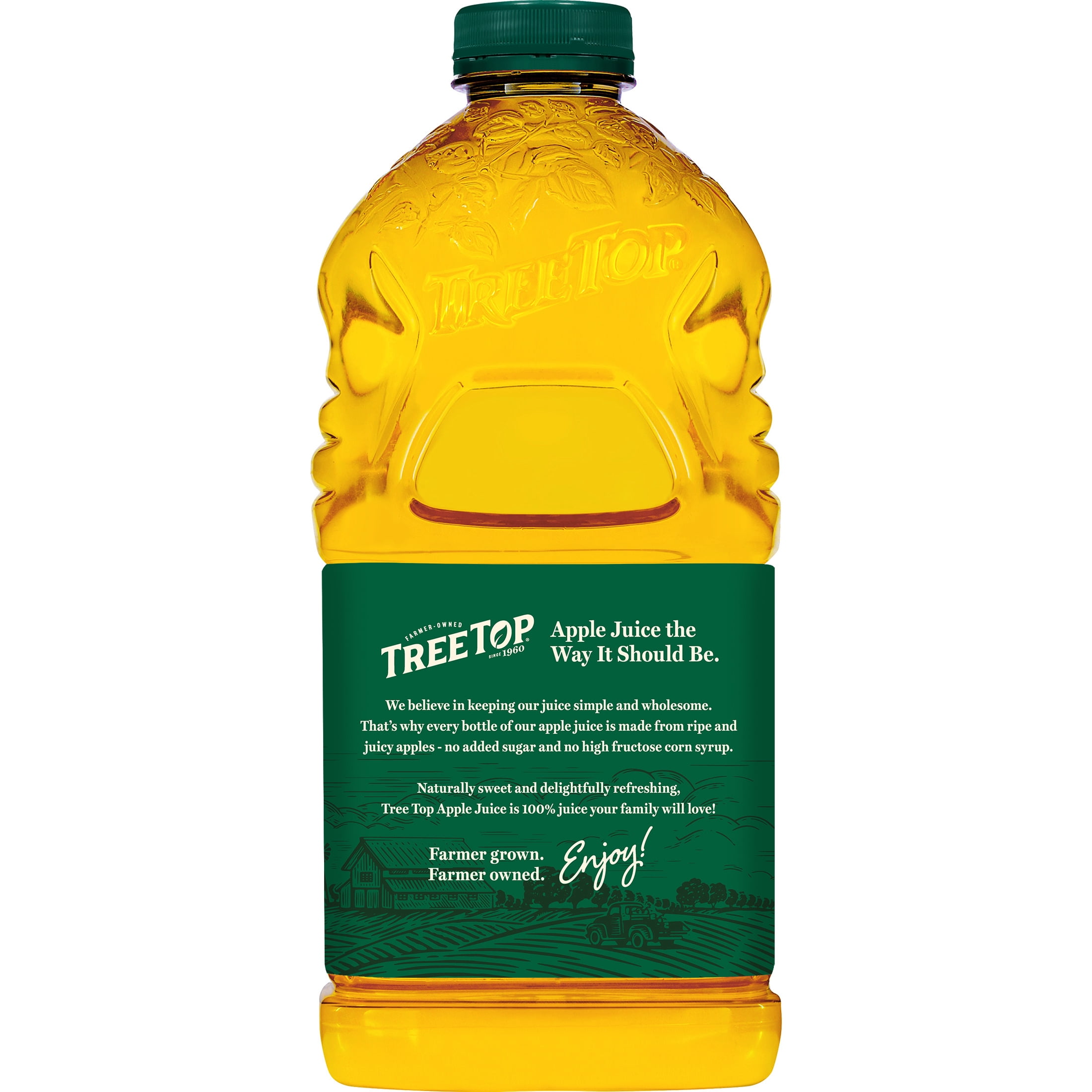(4 pack) Tree Top 100% Apple Juice, No Sugar Added, No High Fructose Corn Syrup, 64 fl Oz
