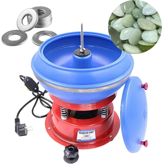 90W Electric Tumbler Polisher Bench Polisher Polishing Metal Parts Bench Polisher Jewellery Polisher For Polishing Small Metal Parts And Gems Jade Crafts