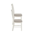 thumbnail image 3 of Linon Jane Farmhouse Indoor Cross Back Dining Chairs, Set of 2, Vanilla White/Light Gray, 3 of 12