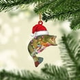 BHXYSGD Personalized Fishing Ornaments for Christmas Tree Bass Fish ...