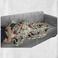 thumbnail image 6 of Watercolor Soft Flannel Fleece Blanket, Hand Drawn Dogrose and Mushrooms Autumn Leaves Berries Amantias Nature Inspired, Cozy Plush for Indoor and Outdoor Use, 50" x 70", Multicolor, by Ambesonne, 6 of 6