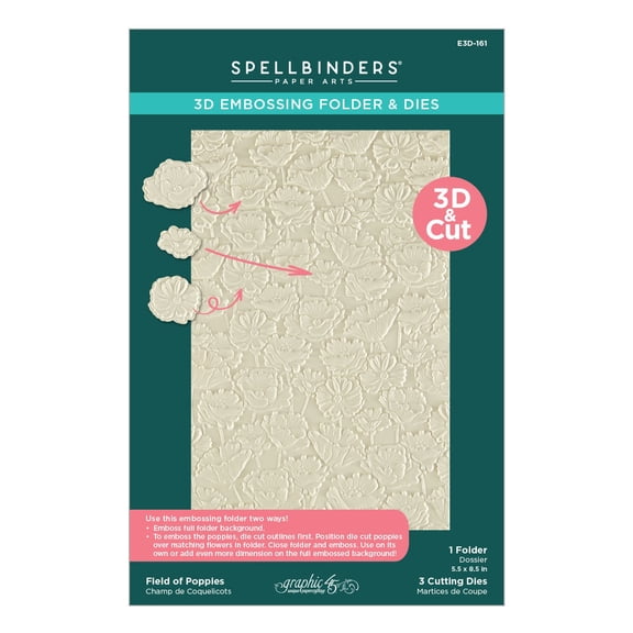Spellbinders 3D Embossing & Cut Folder-Field of Poppies, Wonder Of Oz