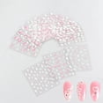 thumbnail image 4 of Puyokinm 30 hojas de stickers para uñas con flores blancas y rosas, 4 of 7