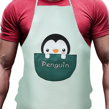 

lulshou Apron Clearance Household Lovely Cartoon Printing Waterproof Apron With Oil Proof Pocket