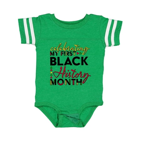 

Inktastic Celebrating My First Black History Month- for Kids Gift Baby Boy or Baby Girl Bodysuit