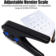 Badge Hole Punch, Upgraded All-Metal Construction Oval Hole Punch, Heavy-Duty Hole Punch for PVC ID Card DIY Crafts Paper Luggage Tag Name Tag Badge Holder(Elliptical Aperture:0.6 x 0.16 inch)