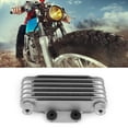thumbnail image 2 of AMONIDA Engine Oil Cooler Oil Radiator, 6 Row Universal Motorcycle Engine Oil Cooler Cooling Radiator Replacement 125-250CC, 2 of 8