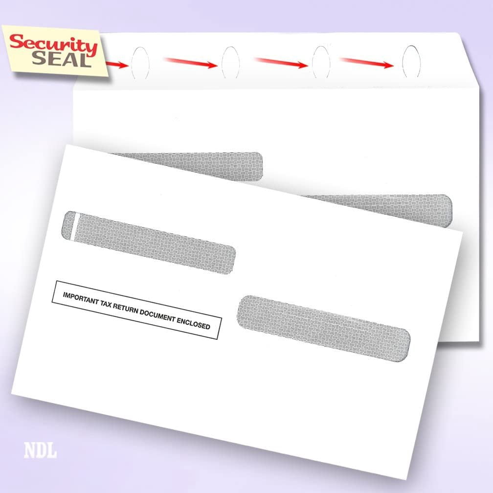 W-2 Forms Blank Paper 4-Up Version"NO Instructions on Back" for Laser and Ink Jet Printer Forms & Self Seal Envelopes 50 Sets