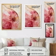 thumbnail image 4 of Designart "Delicate Pink Pottery Spirals" Abstract Spirals Floater Framed Canvas Wall Art, 4 of 5
