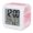 Blush Pink, Rose, Dusty Pink, White, variant on Vintage Teal Turquoise Digital Alarm Clock for Bedrooms,Smart LED Alarm Clock with 7 Color Changing Night Light,Farmhouse Florals Leaf Coastal Home Silent Wake Up Clocks for Sleep Study 3.2"x3.2"