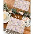 thumbnail image 4 of Easter Placemats Set of 4, Bunny Easter Eggs Placemat for Dining Table Decorations, Spring Flowers Place Mats, Spring Table Mats for Kitchen Dinner Seasonal Holiday Party Decor, 4 of 6