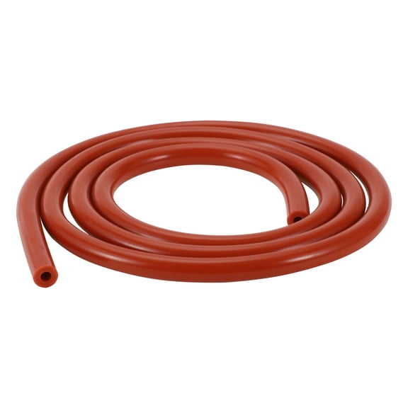 Unique Bargains 6.6Ft 3/16" 5mm ID 3mm Thickness Silicone Vacuum Hose for Air and Water Red