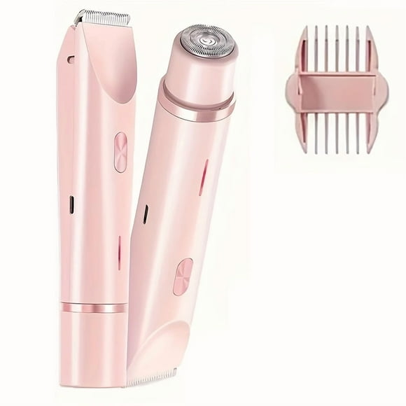 SUTENGDA 2-in-1 Dual Head Electric Shaver for Women Adjustable Short and Long Haircut Unisex Hair Clipper Ideal Bikini Trimmer for Face Arms Thighs and Body Perfect New Year Gift f