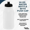 thumbnail image 3 of Water Bottle with Push Cap 20 oz. Set of 6, Bulk Pack - Reusable, Leak Proof, Perfect for Gym, Hiking, Camping, Outdoor Sports - White, 3 of 5