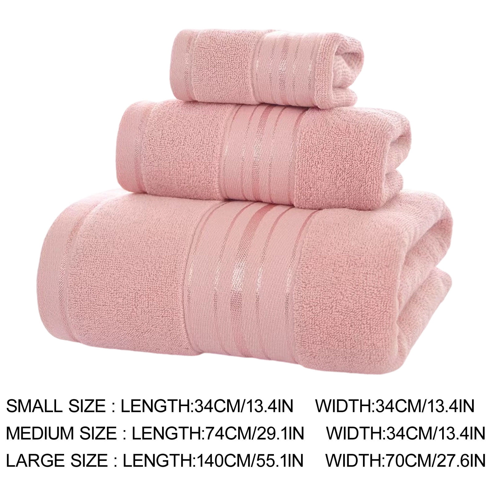 InsCrazy Bath Towels 3 Packs Cotton Luxury Ultra Soft Large Size Absorbent Quick Dry Spa Towel For Bathroom Home Hotel Use Soft Towels