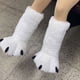 thumbnail image 1 of Zapatillas de invierno con garra de oso para niños y niñas, zapatos de Casa cálidos y peludos para interiores, botas de algodón, deslizantes de piel, 1 of 5