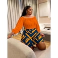 thumbnail image 4 of AURA Women Plus Size 2 Piece Outfit Summer Casual Top and Shorts Set Street Style, 4 of 6