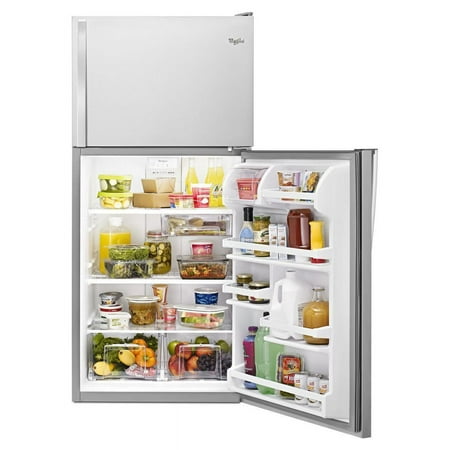 Whirlpool - 18.2 Cu. Ft. Top-Freezer Refrigerator - Monochromatic Stainless-Steel