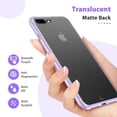 thumbnail image 2 of Étui pour iPhone 7 Plus/8 Plus, Étui Mate Translucide avec Bords Violets Doux, Antichoc et Anti-Chute, Conçue pour iPhone 7 Plus/8 Plus, 2 of 8