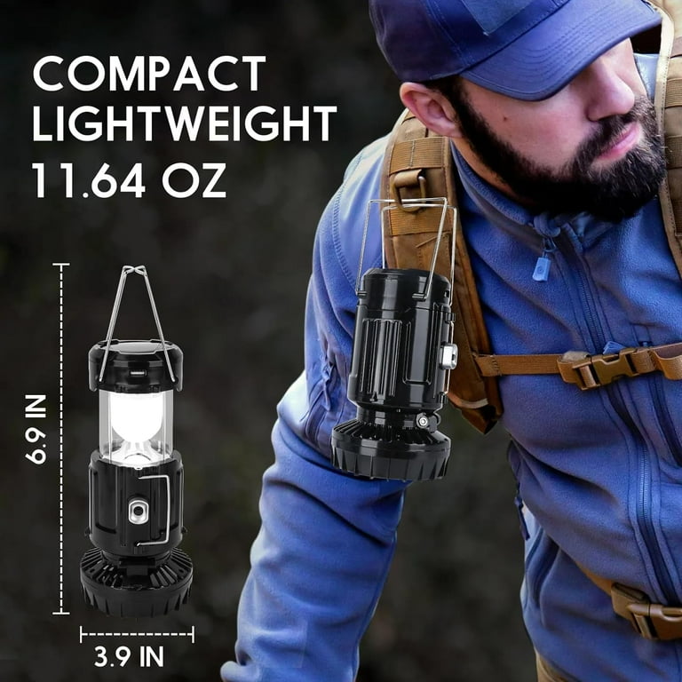 Keyrank Solar Rechargeable LED Camping Lantern with Fan photo 3