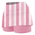 thumbnail image 4 of Qgtaibl Women's Striped Tennis Skirt High Waisted 2 in 1 Athletic Skorts with Built-in Shorts Plus Size Loose Fit Summer Workout Skorts A Multicolor XXXL, 4 of 5