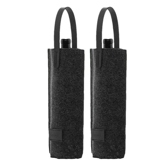 Giaone Felt Wine Packaging Carry Bags Wine Bottle Carriers Bag for Holiday Hosts 2pcs
