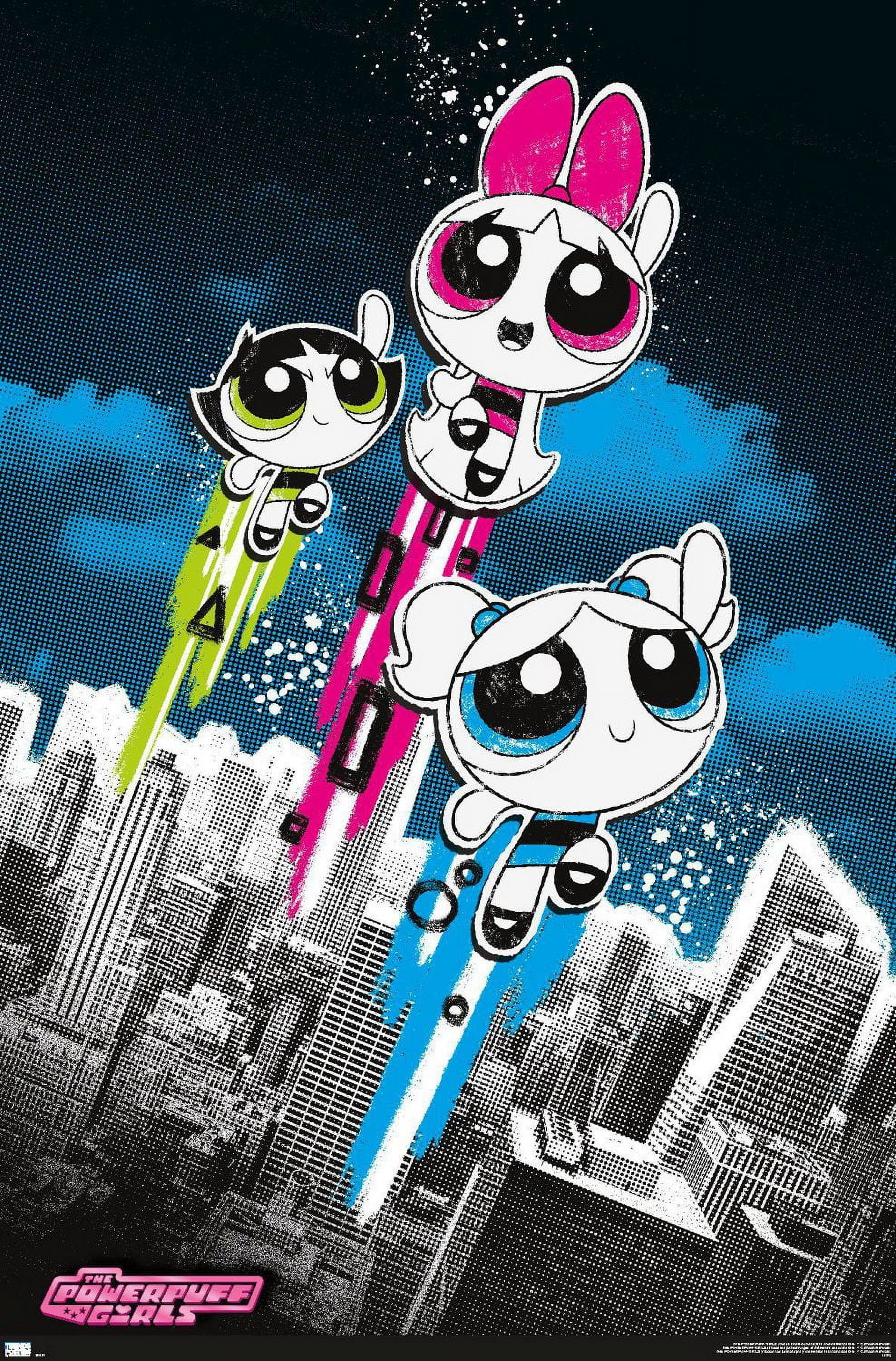 The Powerpuff Girls - Group City Wall Poster, 22.375" x 34"