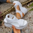 thumbnail image 2 of Xfvqtps Sandals for Women Knit Wedge Heel Peep Toe Comfortable Slip on Breathable Casual Shoes for Women Outdoor Wear, 2 of 9