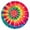 Colorful Rainbow Tie, variant on Green Tie Dye Round Fitted Tablecloth with Elastic Edge,Dining Table Cover Waterproof,Outdoor Round Tablecloth for Camping,Dining,Indoor and Outdoor