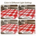 thumbnail image 7 of ODIKA 9'x12' Washable Area Rug Red White Buffalo Check Classic Design Large Scale Tartan Grid for Festive Christmas for Great Room, Indoor Concept, Living Low Pile, Flatwoven, 7 of 7