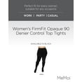 thumbnail image 2 of MeMoi Women's FirmFit Opaque 90 Denier Curvy Control Top Tights - Womens - Female, 3X-4X, Black, 2 of 7