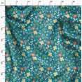 thumbnail image 3 of Soimoi Blue polyester Crepe Fabric Leaf Floral Fabric Prints By Yard 52 Inch Wide, 3 of 6