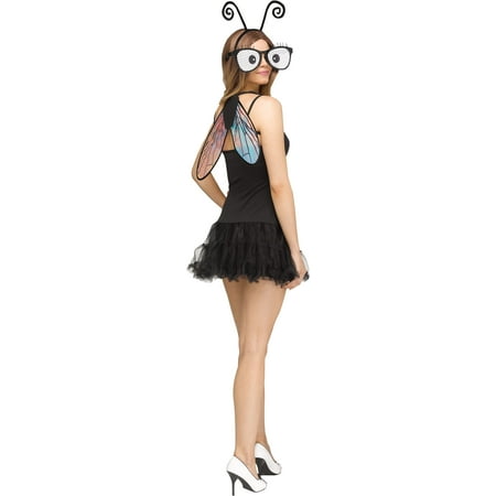 Womens Buggin' Out Instant Costume Kit Headband Wings Glasses Accessory Set