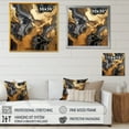 thumbnail image 4 of Designart "Glimmering Galaxies in Gold and Grey Marble I" Abstract Wall Art - Modern Gold Abstract Fractal Entryway Wall Art Print, 4 of 6