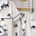 thumbnail image 5 of TOWED22 Girls Pajamas Satin Pajama Set Silk Pjs Short Sleeve Button Down Summer Sleepwear for Kids,7-8 Y, 5 of 5