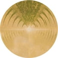 thumbnail image 1 of Ahgly Company Tapis Rond Lavable en Machine Intérieur Transitionnel Jaune Safran, 4 Pieds Rond, 1 of 7