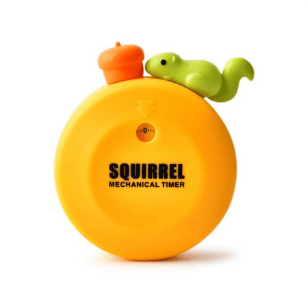 

JUSTUP 2 PCS Timer for Kids Magnetic Kitchen Timer 60-Minute Visual Timer Cute Mechanical Timers for Classroom Cooking Reading Gym (Squirrel -Yellow)
