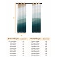 thumbnail image 6 of Fsddascl Blue Beach Gradient Blackout Curtains for Bedroom/Living Room, Thermal Insulated Kitchen Curtains, Boho Sea Waves Ombre Abstract Grommet Darkening Window Treatment Drapes 52"x72"x2, 6 of 6