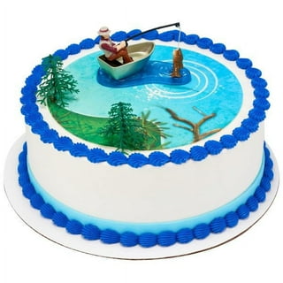 Fishing Hunting Wedding Cake Topper Dog Funny Decoration Mr & Mrs