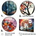 thumbnail image 3 of Designart "Dawn Graffiti On Oak I" Tree Oak Floater Framed Canvas Wall Art, 3 of 5