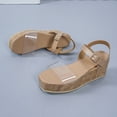 thumbnail image 5 of AnuYalue Womens Wedge Sandals Clear Straps Open Toe Platform Sandals High Heels Dressy Sandals Ankle Strap Sandals Summer Beach Ladies Comfortable Shoes 2025, 5 of 6