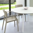 thumbnail image 2 of Luxury Commercial Living 5-Piece White and Taupe Brown Round Dining Set 47.5", 2 of 6