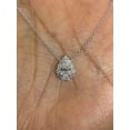 thumbnail image 3 of Forever Jewels 2Ct Pear Cut Moissanite Women Halo Pendant 14K White Gold Plated, 3 of 5