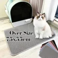 thumbnail image 2 of Waterproof Pet Cat Litter Mat Double Layer Pet Litter Box Mat Non-slip Sand Cat Pad Washable Bed Mat Clean Pad Products, 2 of 5