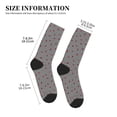 thumbnail image 3 of KLL Ladybugs on Black and White Striped Print Cool Socks Men's Women's Crew Socks Funny Crazy Novelty Stockings, 3 of 7